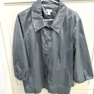 CHICO ‘S ladies size 3 silver grey Wide Jacket